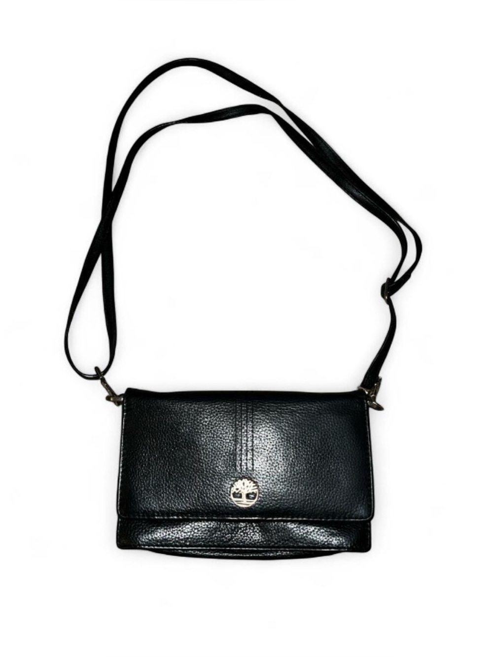 Timberland Black Leather Crossbody Bag - Women